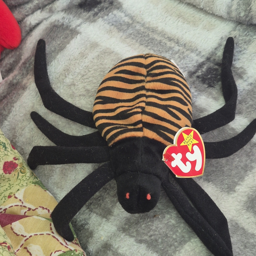 Ty Black and Orange Spider Spinner